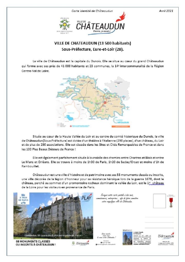 Image du document Carte d’identité de la ville de Châteaudun